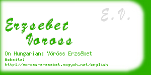 erzsebet voross business card
