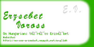 erzsebet voross business card